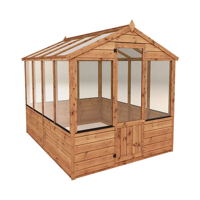 Waltons 8 x 6 Traditional Wooden Greenhouse Apex Potting Shed Tongue and Groove