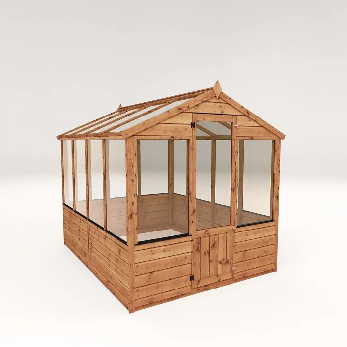 Waltons 8 x 6 Traditional Wooden Greenhouse Apex Potting Shed Tongue and Groove