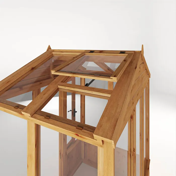 Waltons 4x6 Wooden Greenhouse Apex Growhouse Tongue and Groove - Styrene Glazed
