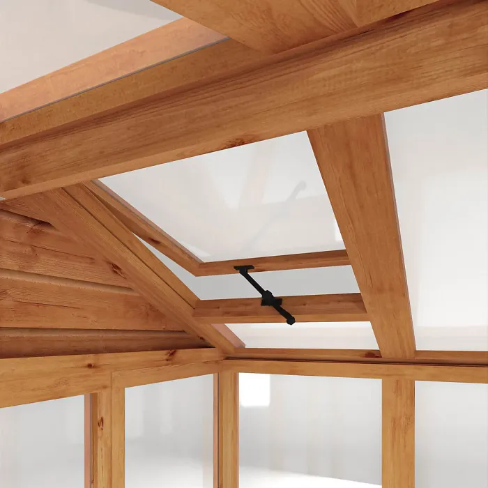 Waltons 4x6 Wooden Greenhouse Apex Growhouse Tongue and Groove - Styrene Glazed