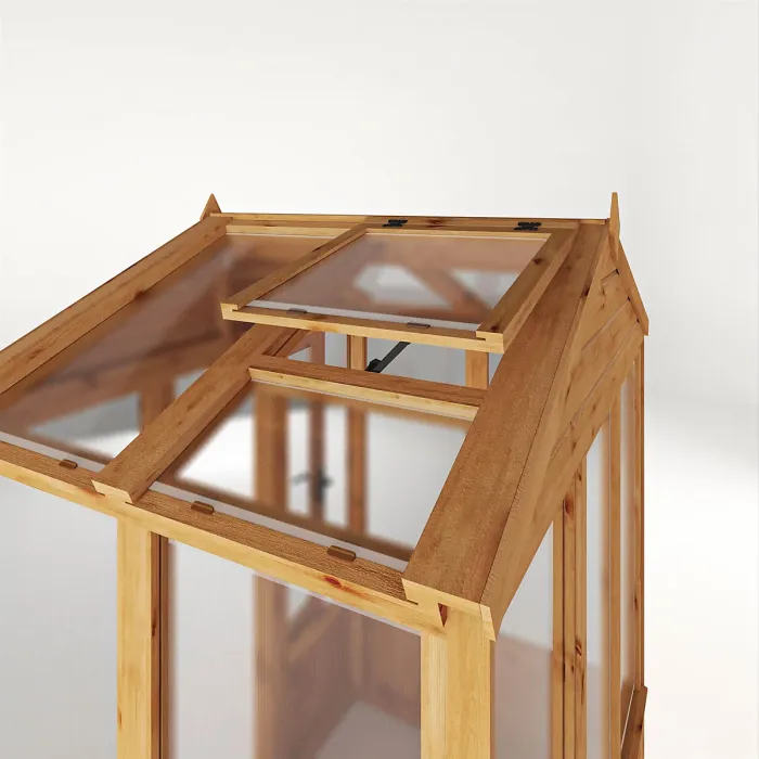 Waltons 4x6 Wooden Greenhouse Apex Growhouse Tongue and Groove - Polycarbonate Glazed