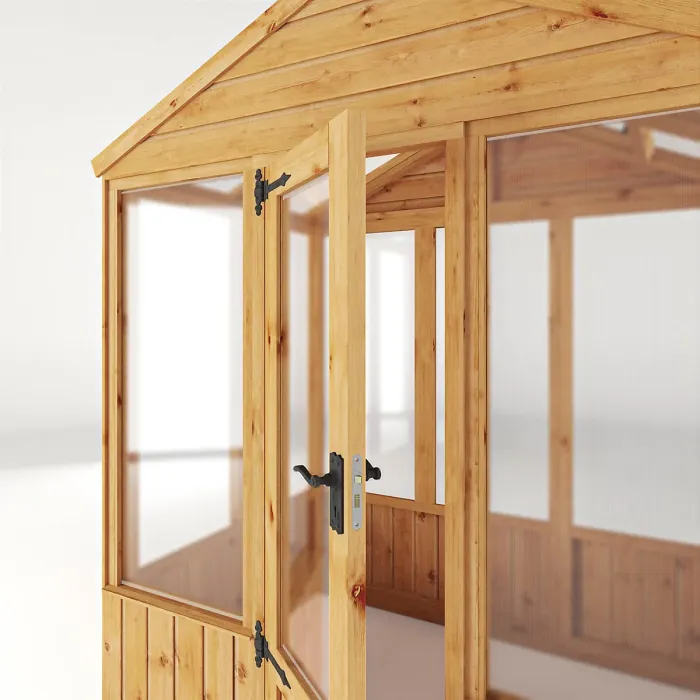 Waltons 4x6 Wooden Greenhouse Apex Growhouse Tongue and Groove - Polycarbonate Glazed