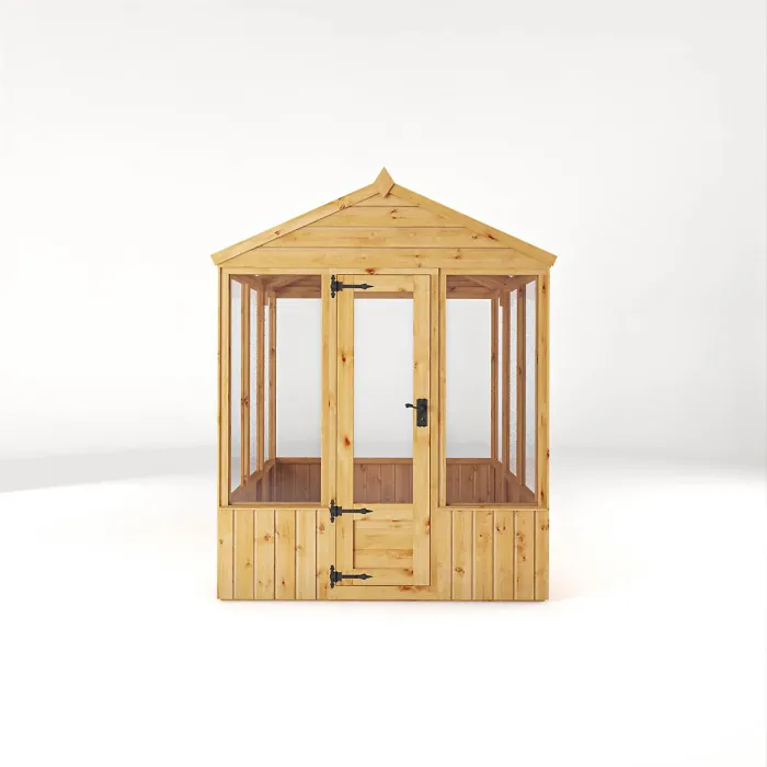 Waltons 6x6 Wooden Greenhouse Apex Growhouse Tongue and Groove - Styrene Glazed