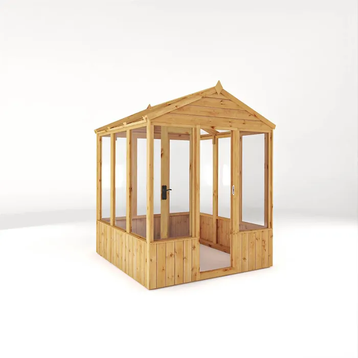 Waltons 6x6 Wooden Greenhouse Apex Growhouse Tongue and Groove - Styrene Glazed