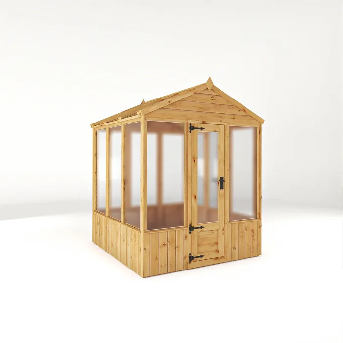 Waltons 6x6 Wooden Greenhouse Apex Growhouse Tongue and Groove - Polycarbonate Glazed