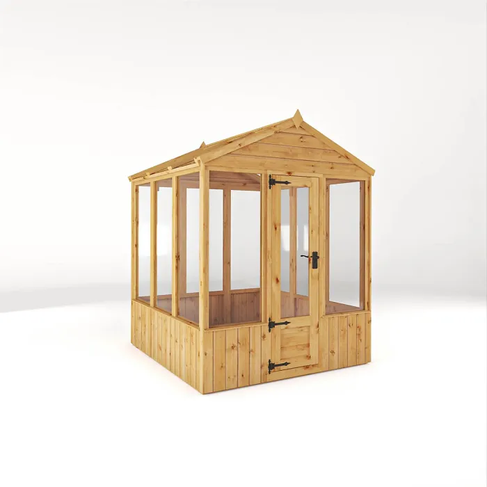 Waltons 6x6 Wooden Greenhouse Apex Growhouse Tongue and Groove - Glass Glazed