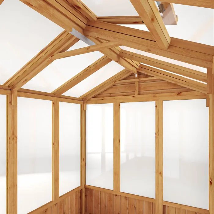 Waltons 8x6 Wooden Greenhouse Apex Growhouse Tongue and Groove - Glass Glazed