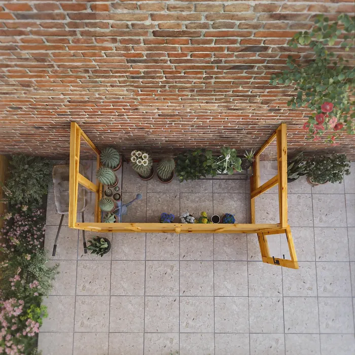 Waltons 8x4 Wooden Lean To Greenhouse Pent Growhouse Tongue and Groove - Styrene Glazed