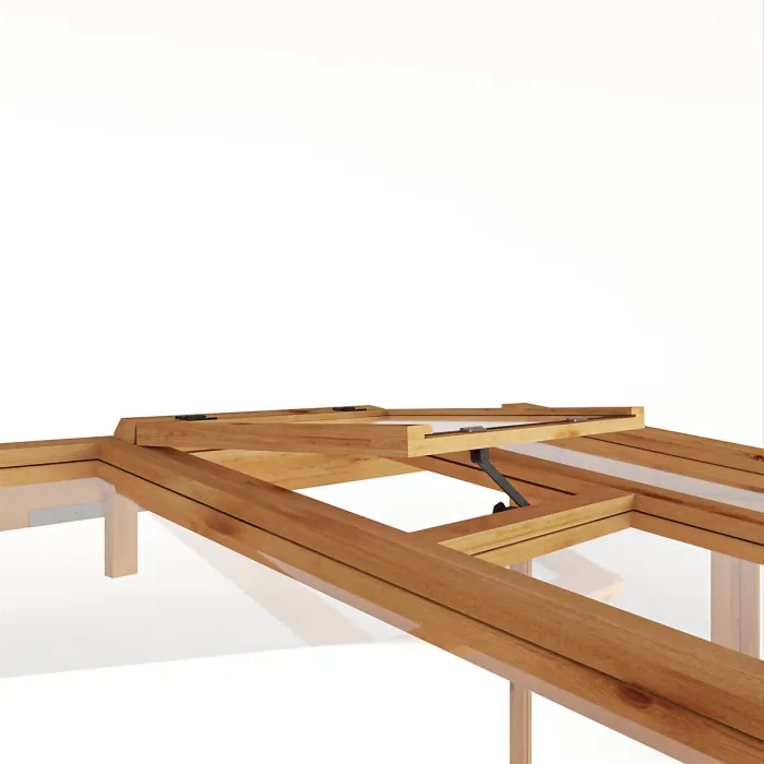 Waltons 8x4 Wooden Lean To Greenhouse Pent Growhouse Tongue and Groove - Styrene Glazed