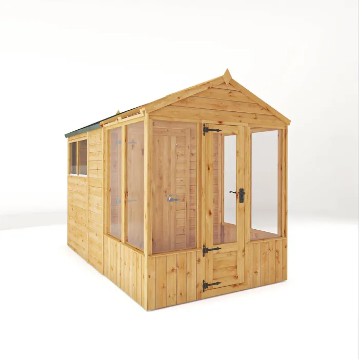 Waltons 10x6 Wooden Combi Greenhouse Shed Apex Styrene Growhouse Tongue and Groove Potting Shed