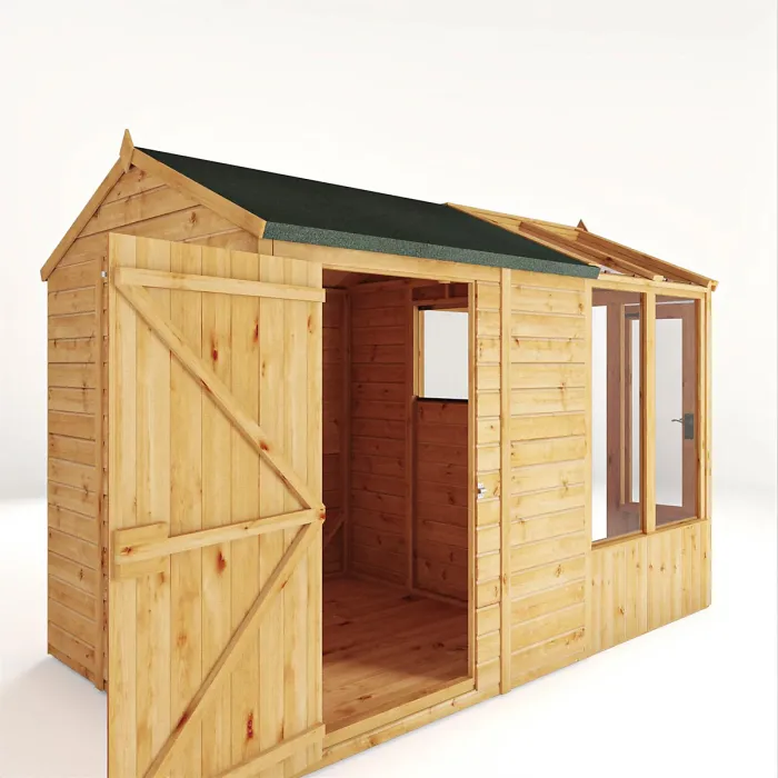Waltons 10x6 Wooden Combi Greenhouse Shed Apex Styrene Growhouse Tongue and Groove Potting Shed