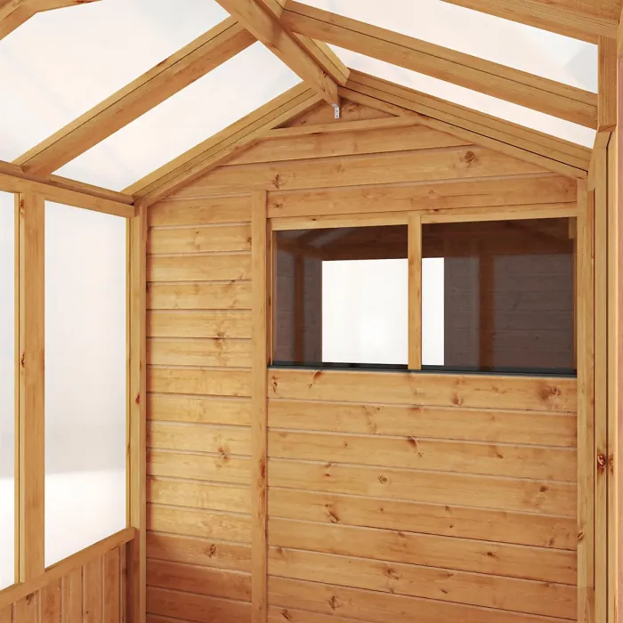 Waltons 14x6 Wooden Combi Greenhouse Shed Apex Styrene Growhouse Tongue and Groove Potting Shed