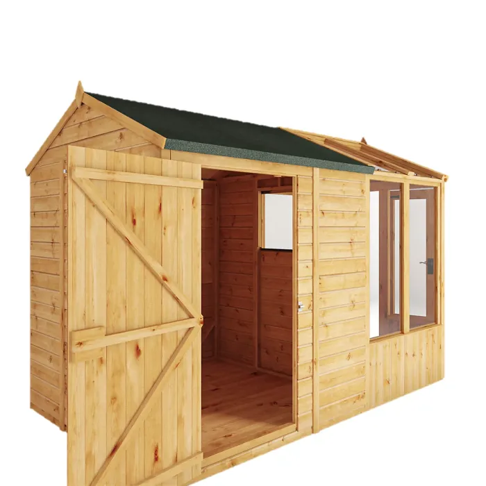 Waltons 10 x 6 Combi Glass Greenhouse Shiplap Apex Garden Potting Shed