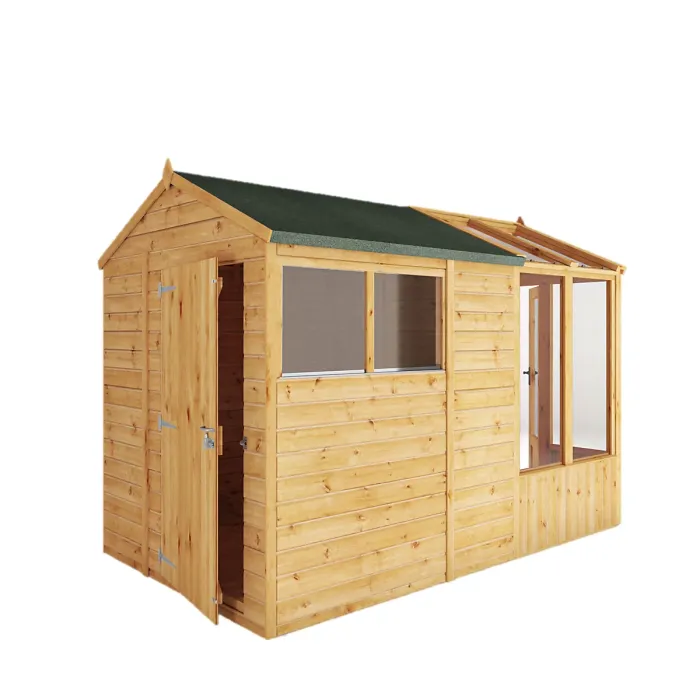Waltons 10 x 6 Combi Glass Greenhouse Shiplap Apex Garden Potting Shed