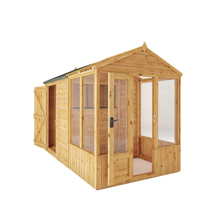 Waltons 10 x 6 Combi Glass Greenhouse Shiplap Apex Garden Potting Shed
