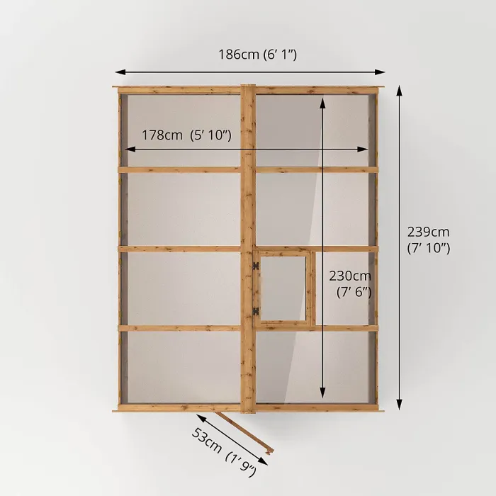 Mercia 8x6 Greenhouse with Flap vent