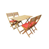 SunTime Ayres Rock 4-Seat Wooden Outdoor Dining Set