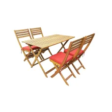 SunTime Ayres Rock 4-Seat Wooden Outdoor Dining Set