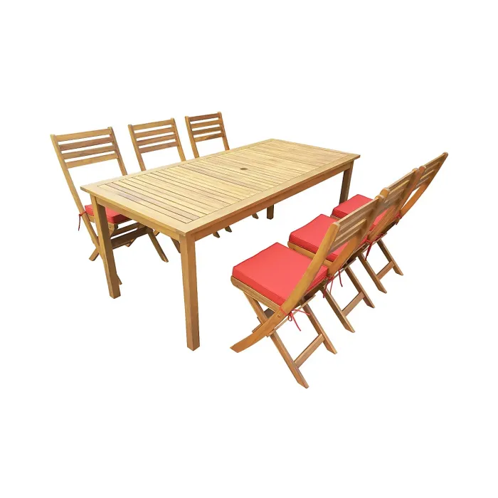 SunTime Ayres Rock 6-Seat Acacia Wood Outdoor Dining Set