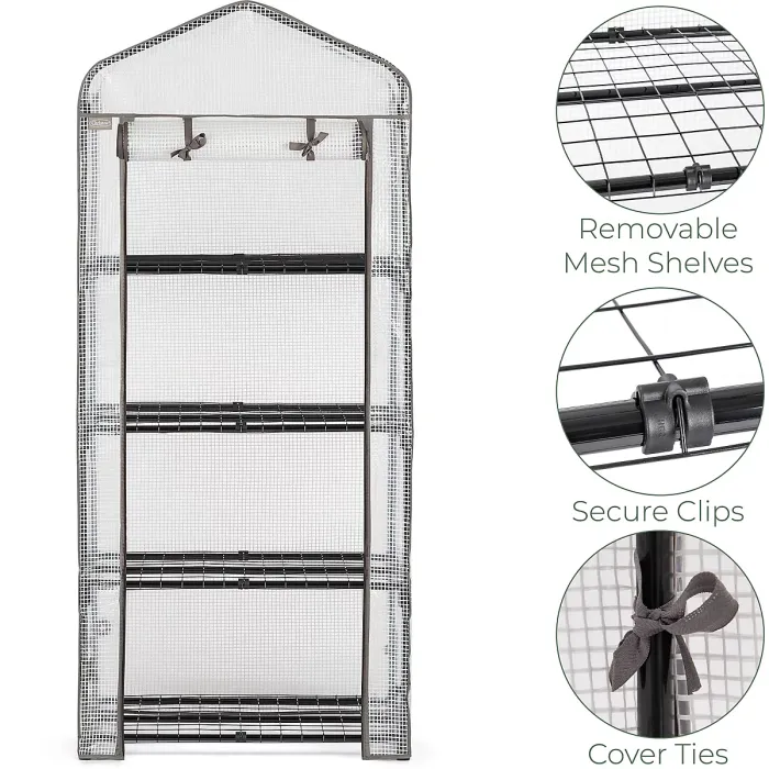 4 Tier Greenhouse mini Grow house PE