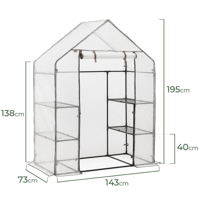 Walk-In Greenhouse with Roll Up Door