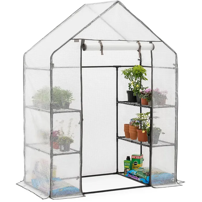Walk-In Greenhouse with Roll Up Door