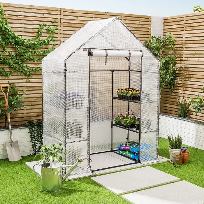 Walk-In Greenhouse with Roll Up Door
