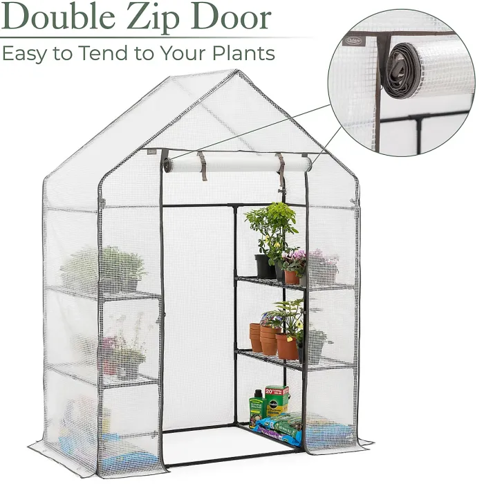 Walk-In Greenhouse with Roll Up Door