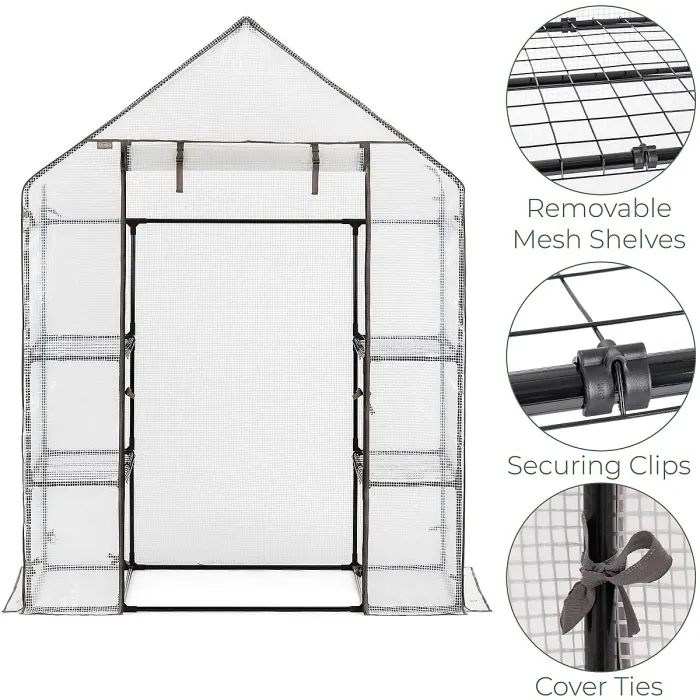 Walk-In Greenhouse with Roll Up Door