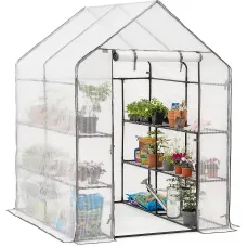 Extra Large Walk-In Greenhouse with Roll-Up Door