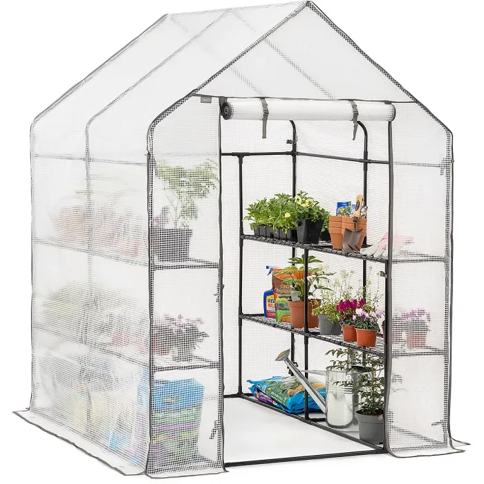 Extra Large Walk-In Greenhouse with Roll-Up Door