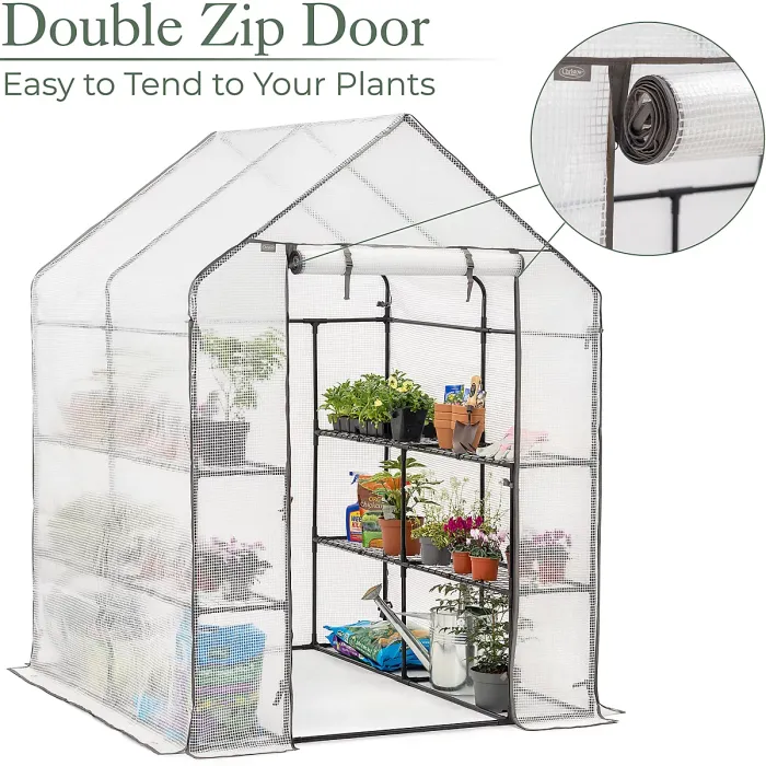 Extra Large Walk-In Greenhouse with Roll-Up Door