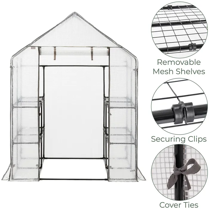 Extra Large Walk-In Greenhouse with Roll-Up Door