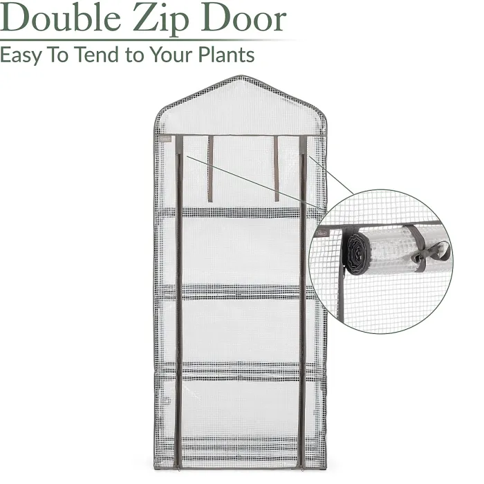 4 Tier Mini Greenhouse Replacement Cover Grow House Protector - Mesh COVER ONLY