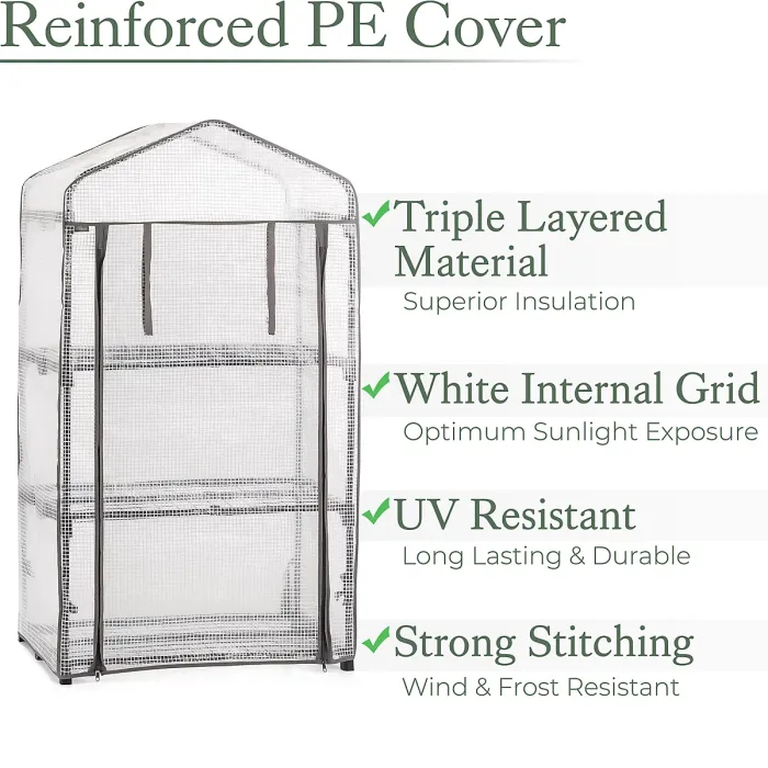 UV Resistant 3 Tier Greenhouse PE Cover