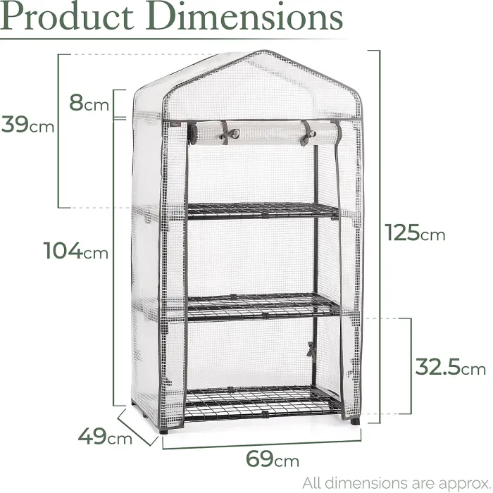 UV Resistant 3 Tier Greenhouse PE Cover