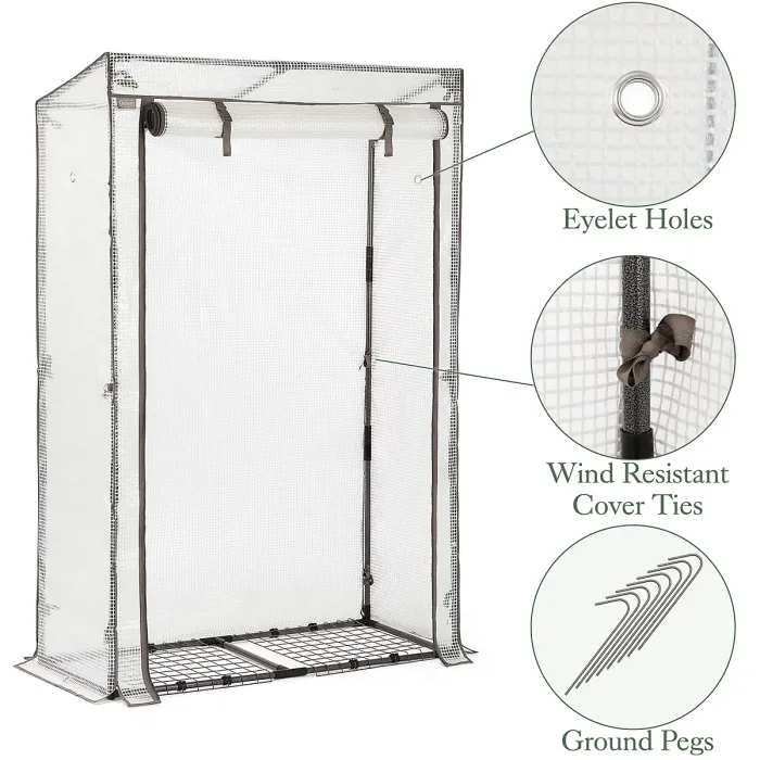 Tomato Growhouse Single Grow Bag Garden Greenhouse PE Mesh Cover Christow