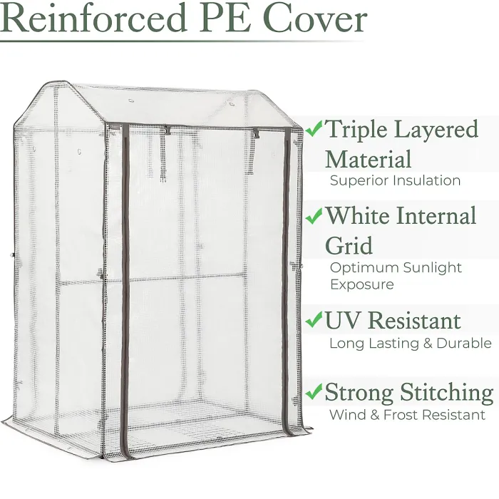Tomato Growhouse Double Grow Bag Garden Greenhouse PE Mesh Cover Christow