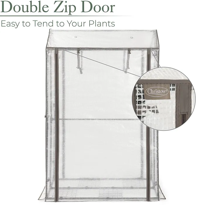 Tomato Growhouse Double Grow Bag Garden Greenhouse PE Mesh Cover Christow