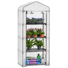 Fleece Greenhouse Cover Extra Thick Plant Frost Protection 4 Tier Christow