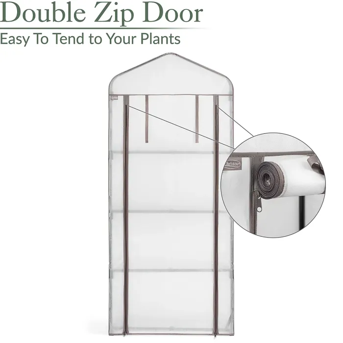 Fleece Greenhouse Cover Extra Thick Plant Frost Protection 4 Tier Christow