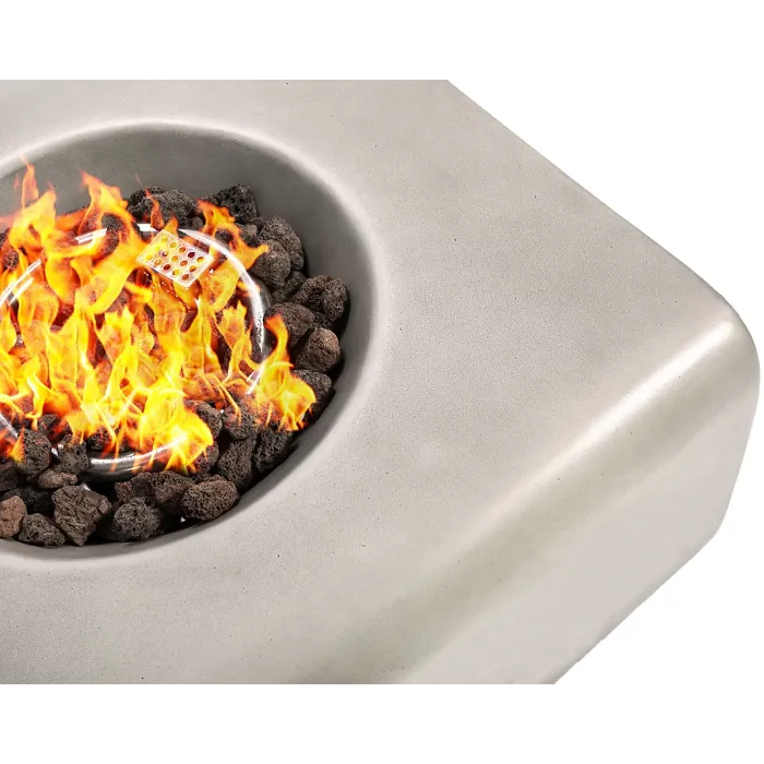 Centurion Supports Fireology ADELPHI Light Grey Lavish Garden Outdoor Fire Pit with Eco-Stone Finish Fully Assembled