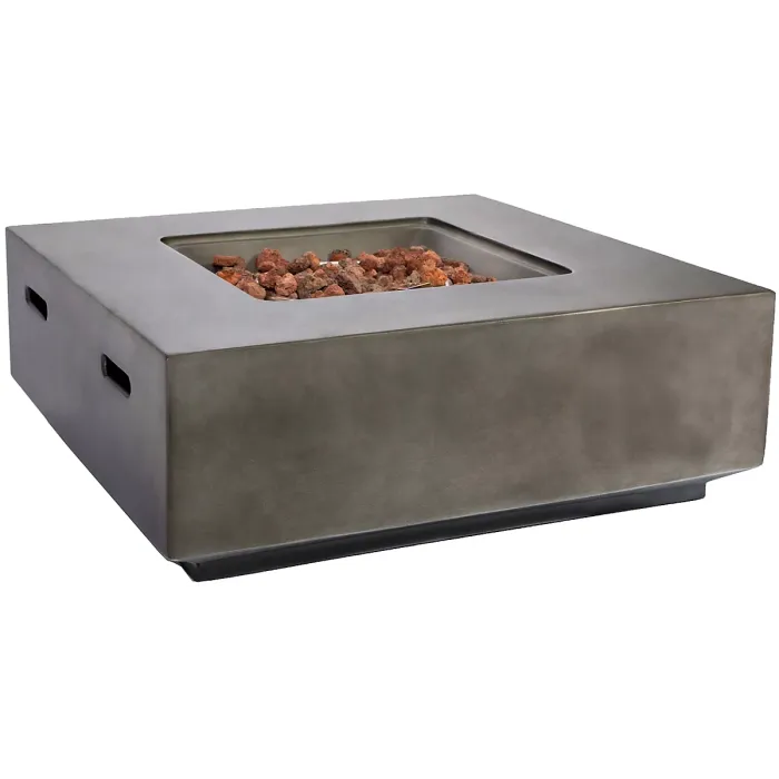 MDA Designs LOKI Dark Grey Lavish Garden and Patio Fire Pit with Eco-Stone Finish