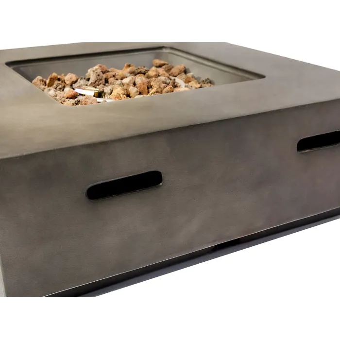 MDA Designs LOKI Dark Grey Lavish Garden and Patio Fire Pit with Eco-Stone Finish