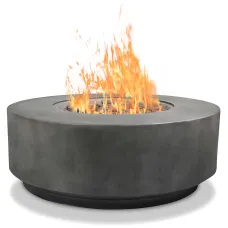 MDA Designs FUSION Dark Grey Lavish Garden and Patio Fire Pit with Eco-Stone Finish - Fully Assembled