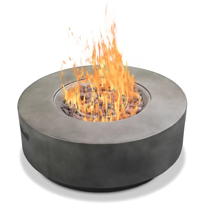 MDA Designs FUSION Dark Grey Lavish Garden and Patio Fire Pit with Eco-Stone Finish - Fully Assembled
