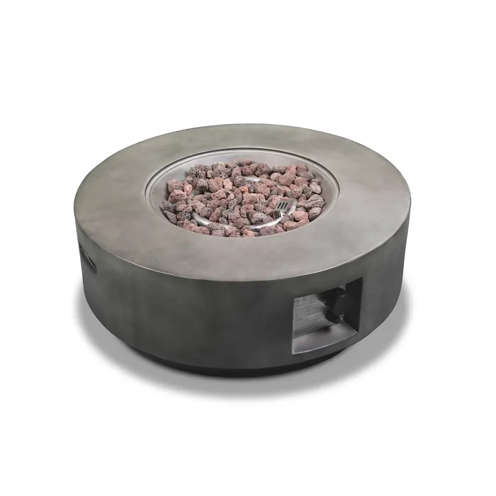 MDA Designs FUSION Dark Grey Lavish Garden and Patio Fire Pit with Eco-Stone Finish - Fully Assembled