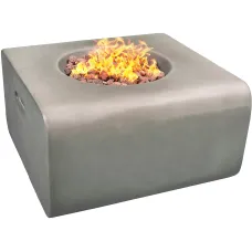 Centurion Supports Fireology ADELPHI Dark Grey Lavish Garden Outdoor Fire Pit with Eco-Stone Finish - Fully Assembled