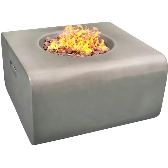 Centurion Supports Fireology ADELPHI Dark Grey Lavish Garden Outdoor Fire Pit with Eco-Stone Finish - Fully Assembled