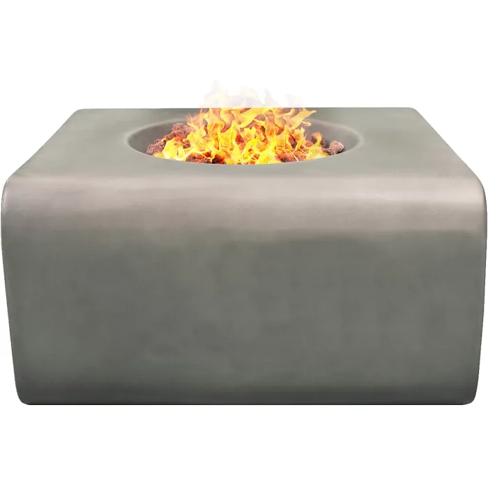 Centurion Supports Fireology ADELPHI Dark Grey Lavish Garden Outdoor Fire Pit with Eco-Stone Finish - Fully Assembled
